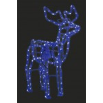  3D Illuminated LED Reindeer with Motor Christmas Lights - Blue